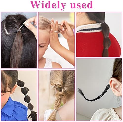 1000Pcs Elastic Clear Hair Bands, Rubber Band Cutter, Topsy Tail Styling Tools, Girls' Christmas Accessories Gift Set - Image 6