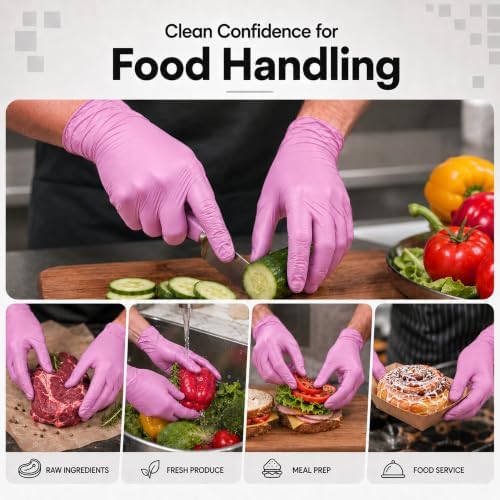 ForPro Disposable Nitrile Gloves, Chemical Resistant, Powder-Free, Latex-Free, Non-Sterile, Food Safe, 4 Mil - Image 5