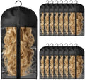 20 PCS 23.6 x 12 inches Wig Storage Bags with Hanger, Dust-Proof & Waterproof Wig Organizer for Hair Extensions, Wigs & Accessories, Wig Bag for Easy Organization & Protection(Black) by Unknown