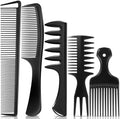 SALONSILK 5Pcs Combs for Men, Hair Pick Comb Set for Afro Black Mens Curls, Wide Tooth Medium Toothed Styling Dressing for Twist Detangler Natural Hair by SalonSilk