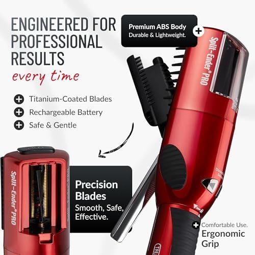 Split-Ender PRO - Professional Hair Trimmer with Charging Station, Automatic Split End Remover for Frizzy, Dry, Damaged, Colored, Broken, Curly, Straight or Bleached Hair Types, Hair Styling Tool - Image 5