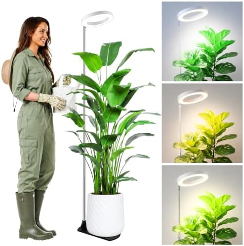Grow Lights for Indoor Plants, 6.3" Full Spectrum Plant Light with Base by LBW