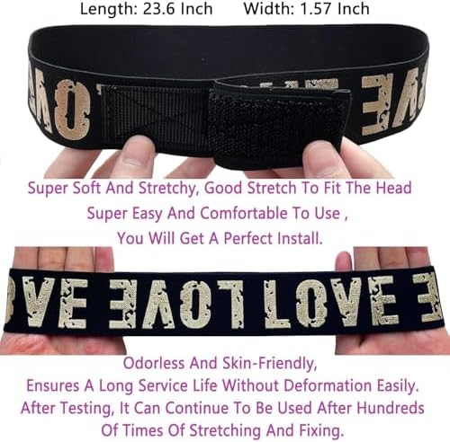 Wig Band and Lace Melting Band Set - Elastic Edge Wrap Bands to Keep Lace Front Wigs in Place and Lay Edges (5 Piece Set,Black+Goldlove+Pinklove) - Image 2