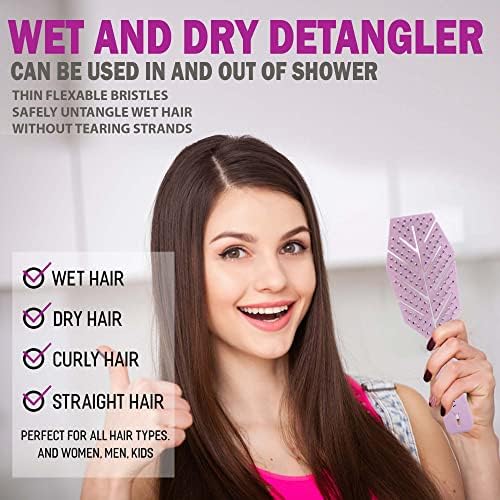 Fiora Naturals Detangling Hair Brush for Women, Detangler Hair Brush, Pink - Image 6