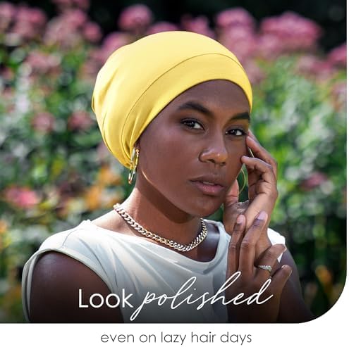 Silk Satin Hair Bonnet for Sleeping - Black Women & Men's Sleep Cap - Image 5