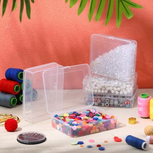 Jetec 30 Pieces Small Clear Plastic Storage Box, 5 x 4 x 1.3 Inch - Image 6