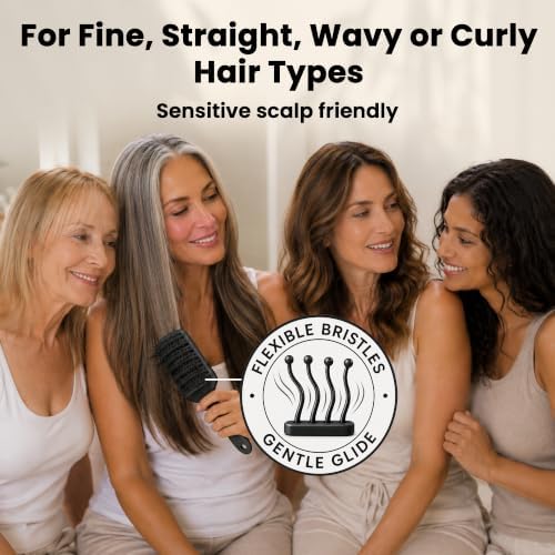 Herstyler Vented Hair Brush - Soft Bristle Detangler for Faster Blow Drying - Image 4