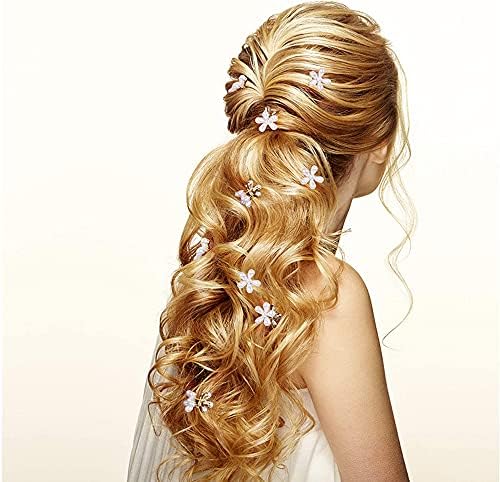 10 Pcs Pearl Mini Claw Clips Daisy Floral Hair Clips, Sweet Artificial Bangs Clips Decorative, Decorative Hair Accessories for Women and Girls - Image 6