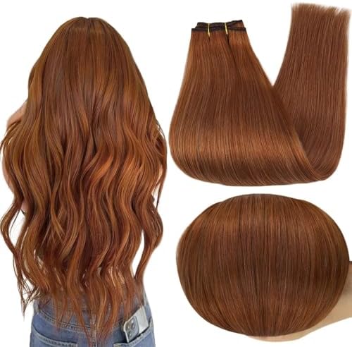 Full Shine Invisible Weft Hair Extensions Human Hair Sew In 16 Inch 105g by FullShine