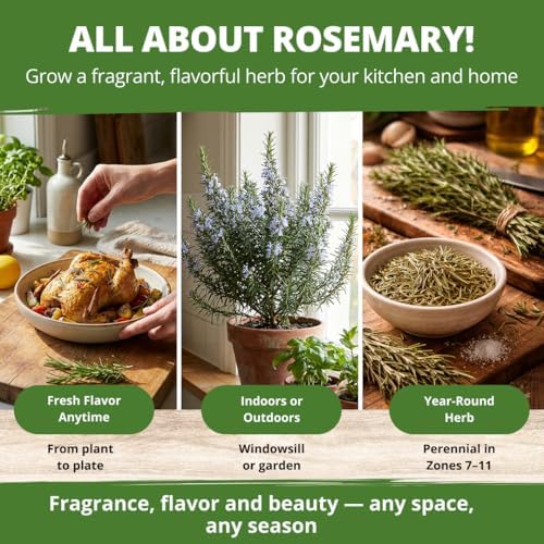 HOME GROWN Rosemary Seeds, 150 Seeds, Salvia rosmarinus - Image 5