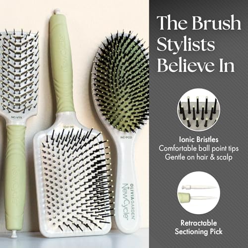 Olivia Garden NewCycle Professional Hair Brush is made from 100% recycled materials (except bristles and cushion), styles all hair types quickly and creates long lasting styles - Image 5