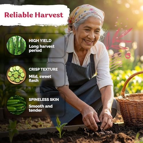 50 English Telegraph Cucumber Heirloom Vegetable Seeds, Cucumis Sativus - Image 4
