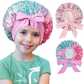 Silk Bonnet for Kids, Satin Hair Bonnet for Sleeping with Tie Band by choshion