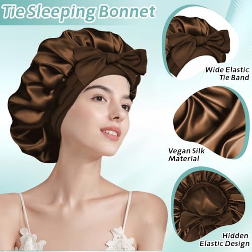 VECIIR Satin Bonnet Silk Bonnet (US, Alpha, Large, Dusky‌) - Image 5