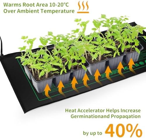 NAMOTEK 2 Pack Seedling Heat Mat, Durable Waterproof Seed Germination Heating Mat, Warm Hydroponic Plant Heating Pad - Image 4