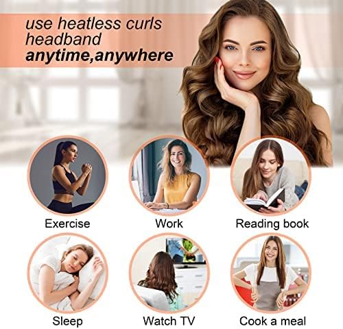 CORATED Heatless Curling Rod Headband, No Heat Silk Ribbon Rollers for Overnight Curls, Curls Styling Kit with Hair Clips and Scrunchie for Long and Medium Hair - Image 4