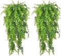PINVNBY Reptile Plants Hanging Fake Vines Boston Climbing Terrarium Plant with Suction Cup for Bearded Dragons Lizards Crested Gecko Snake Hermit Crab and Tank Habitat Decorations (2 Pack) by PINVNBY