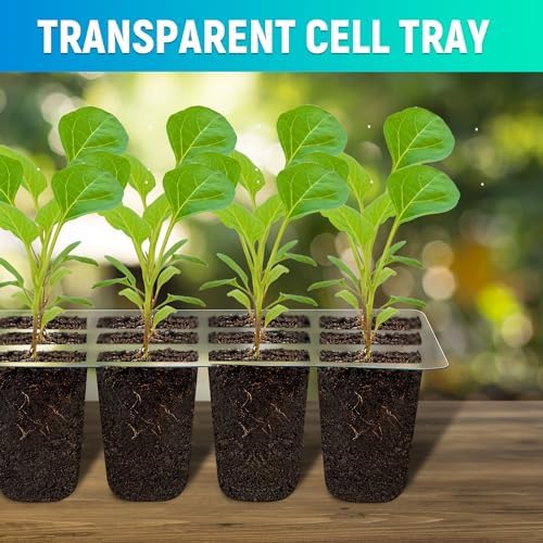 6-Set Seed Starter Tray with Grow Light, Seed Starting Trays Kits with Timing Controller Adjustable Humidity Domes Heightened Lids(12-Cells Per Tray) - Image 5