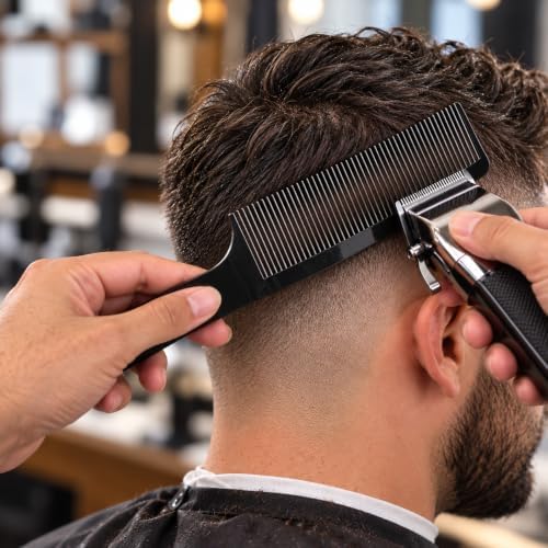 3pcs Wave Comb for Men Curved Clipper Barber Salon Hairdressing Black - Image 4