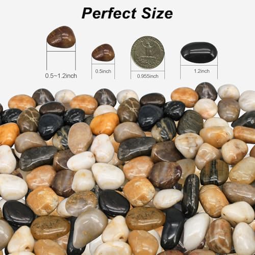 Fish Tank Rocks,Virekm River Rocks, Decorative Ornamental Pebbles - Image 2