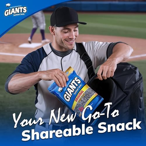 GIANTS Original Sunflower Seeds - Bulk, Lightly Salted for Eating, High Protein Snack with 8g Protein Per Serving - 5.75 Oz Bags (Pack of 3) - Image 5