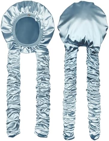 Heatless Curl Satin Bonnet for Sleeping, No Slip Sleep Bonnet with Long Curling Ribbons for Braids & Long Hair by Vettres