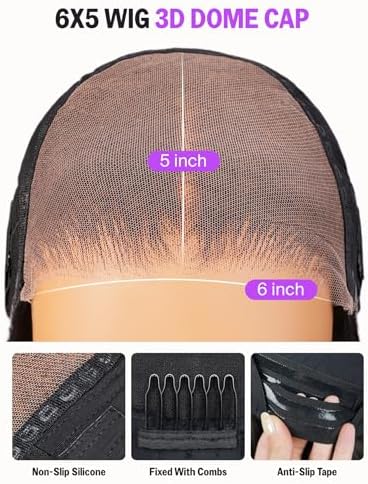 6x5 Glueless 99J Burgundy Body Wave Wig Human Hair 20 Inch - Image 2