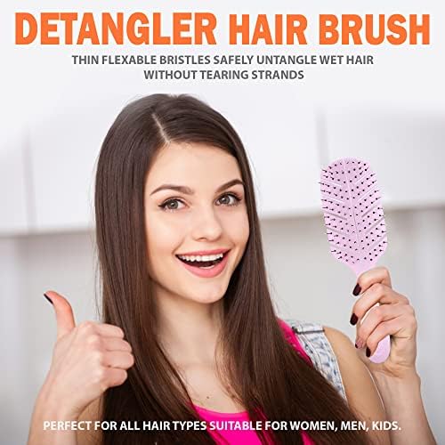 Fiora Naturals Detangler Brush for Wet and Dry Hair, Soft Detangling Brush - Image 7
