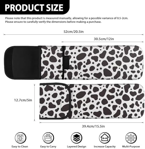 Generic Heat Resistant Neoprene Curling Iron Holder Cover Bag Flat Iron Travel Case for Hair Tools, 15 x 5 Inches Cow Pattern - Image 5