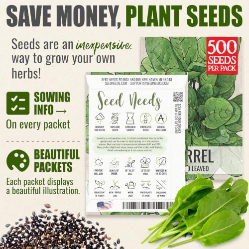 Seed Needs Large Leaf Sorrel Seeds to Plant an Herb Garden - 5 Packs - Image 3