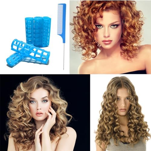 28PCS Heatless Snap-On Self-Grip Plastic Hair Curlers Set - DIY or Salon Hairstyling Tools (1.5cm/0.6in) - Image 5