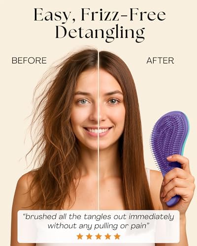 Lily England Detangling Comb & Brush Set for Girls, Tail & Wide Tooth Comb - Image 2