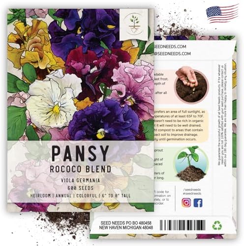 Seed Needs Rococo Pansy Seeds to Plant a Mixture of Frilly Flowers 1 Pack - Image 6