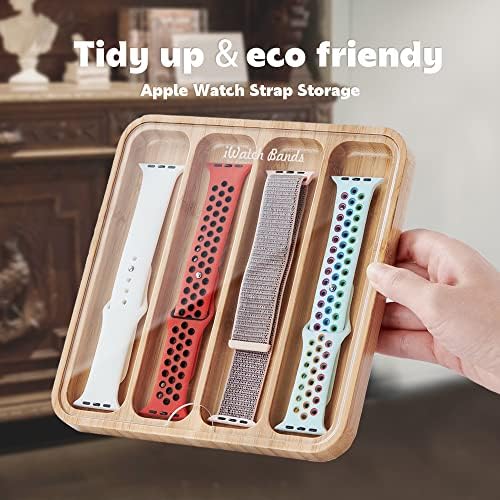 AFOOYO Wooden Watch Band Organizer - Compatible with All Apple Watch Bands - Image 2