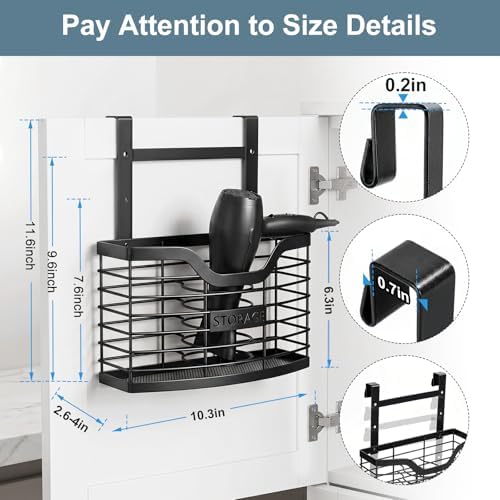 Hair Tool Organizer, Hair Dryer Holder for Bathroom Vanity Counter Cabinet - Image 2