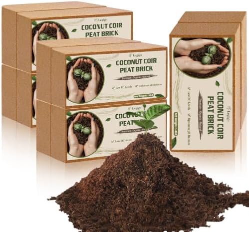 Legigo 10 Pack Coco Coir Bricks for Plants- 100% Organic Coconut Coir Soil by Legigo