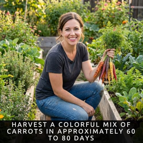 Rainbow Carrot Seeds for Planting | 100 Seeds | Colorful Garden Vegetable - Image 3