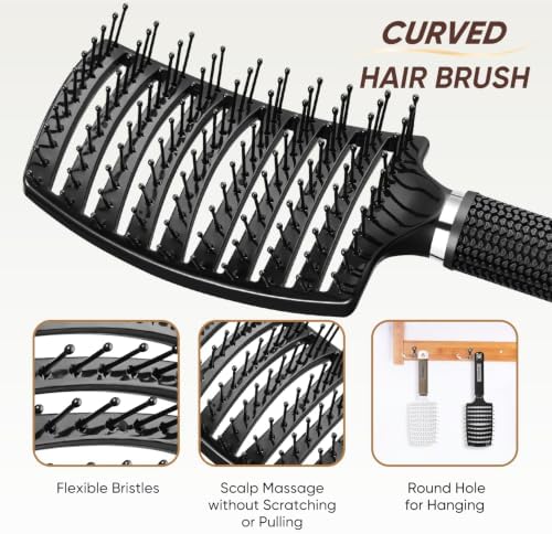Hair Brush for Wet & Dry Hair, Detangler Brush for Women & Men - Image 2