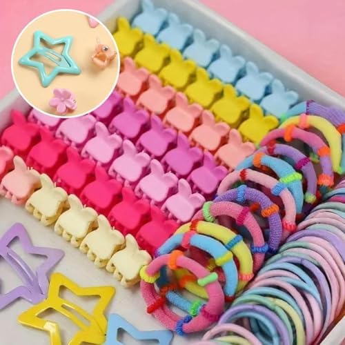 618 Pieces Kid Hair Accessories For Girl, Colorful Rubber Bands Craft Set - Image 5
