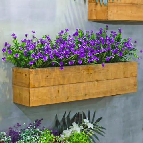 WILLBOND 12 Bundles UV Resistant Faux Flowers, Purple - Image 6