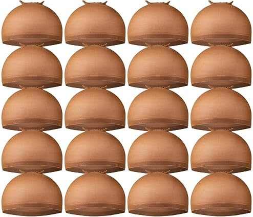 Teenitor Wig Caps, 20 Pack Stretchy Nylon Wig Caps for Women and Men Brown by PERFECTYOURBEAUTY
