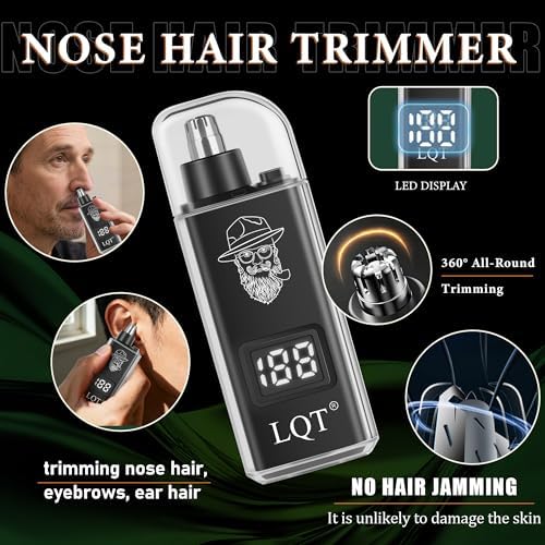 Professional 4-in-1 Barber Kit for Men, Cordless Hair Clippers & Beard Trimmer, Foil Shaver & Nose Trimmer Set with LED Display, Complete Grooming Kit for Home,Travel Case, Gifts for Men - Image 6