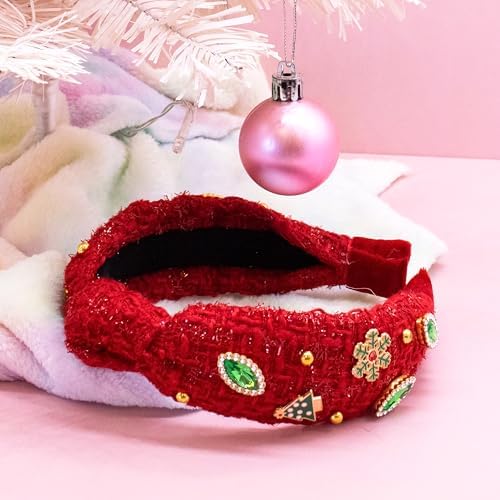 FROG SAC Knot Headband for Girls, Knotted Headbands for Toddler Kids, Rainbow Beaded Unicorn Hair Accessories, Halloween Christmas Stocking Stuffers (Red) - Image 6