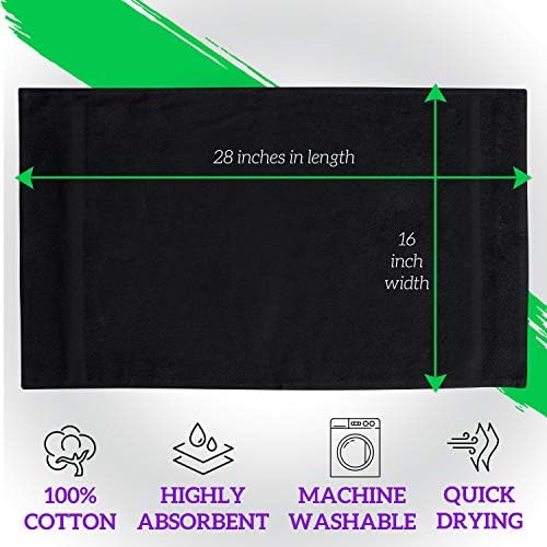 GREEN LIFESTYLE Black Bleach Proof Towels Bulk Sets 100% Cotton 16' X 25' Premium Spa Quality, Super Soft and Absorbent for Gym, Pool, Spa, Salon and Home 12 Pack - Image 2