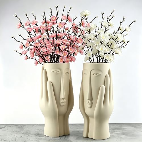 Artificial Cherry Flowers Branches 10PCS Silk Cherry Blossom Tree Stems Faux Cherry Flowers Vase Arrangements for Home Indoor Decoration Vase Table Living Room Bedroom Spring Decor (Pink) - Image 6