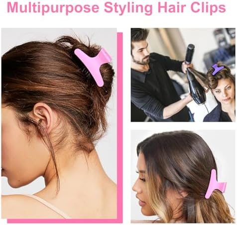 Ondder Pink Purple Butterfly Hair Claw Clips for Styling & Sectioning - Makeup Hair Accessories for Women & Girls - Image 6