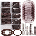 YGDZ Dance Hair Accessories Kit, Ballet Dance Stuff, Hair Nets for Buns, Bobby Pins Brown, Clear Elastic Hair Ties, Dance Competition Must Haves for Ballet Girls Women，Brown by YGDZ