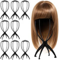 Tecbeauty 9 Pcs Wig Stand, Portable Wig Holder Wig Head Stand for Women Multiple Wigs (Black) by Tecbeauty