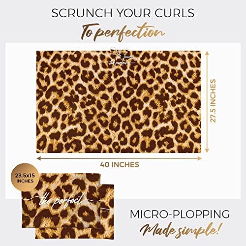 THE PERFECT HAIRCARE Microfiber Hair Plopping Towel Set – Super Absorbent Anti-Frizz Hair Drying Wrap + 2 Curl Scrunching Towels – Fast Drying, Lightweight Wrap for Women, Girls & All Hair Types - Image 3