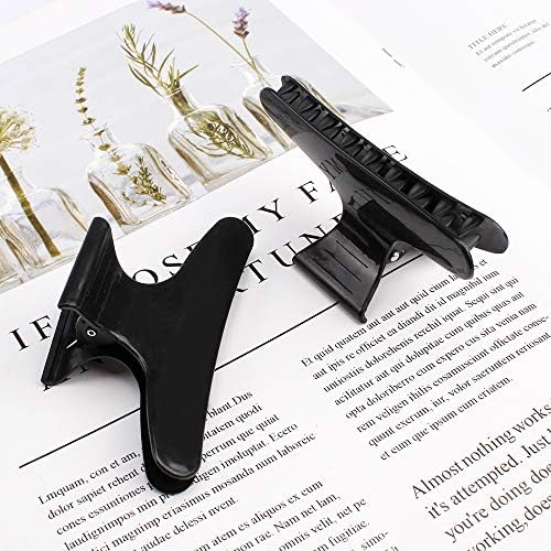 Ondder Hair Clips for Styling Sectioning Black Butterfly Hair Clips Clamps Claws Pro Salon Hair Clips for Cutting, Styling, Sectioning, Coloring Hair styling Clips Butterfly Clips Hair Accessories for - Image 5